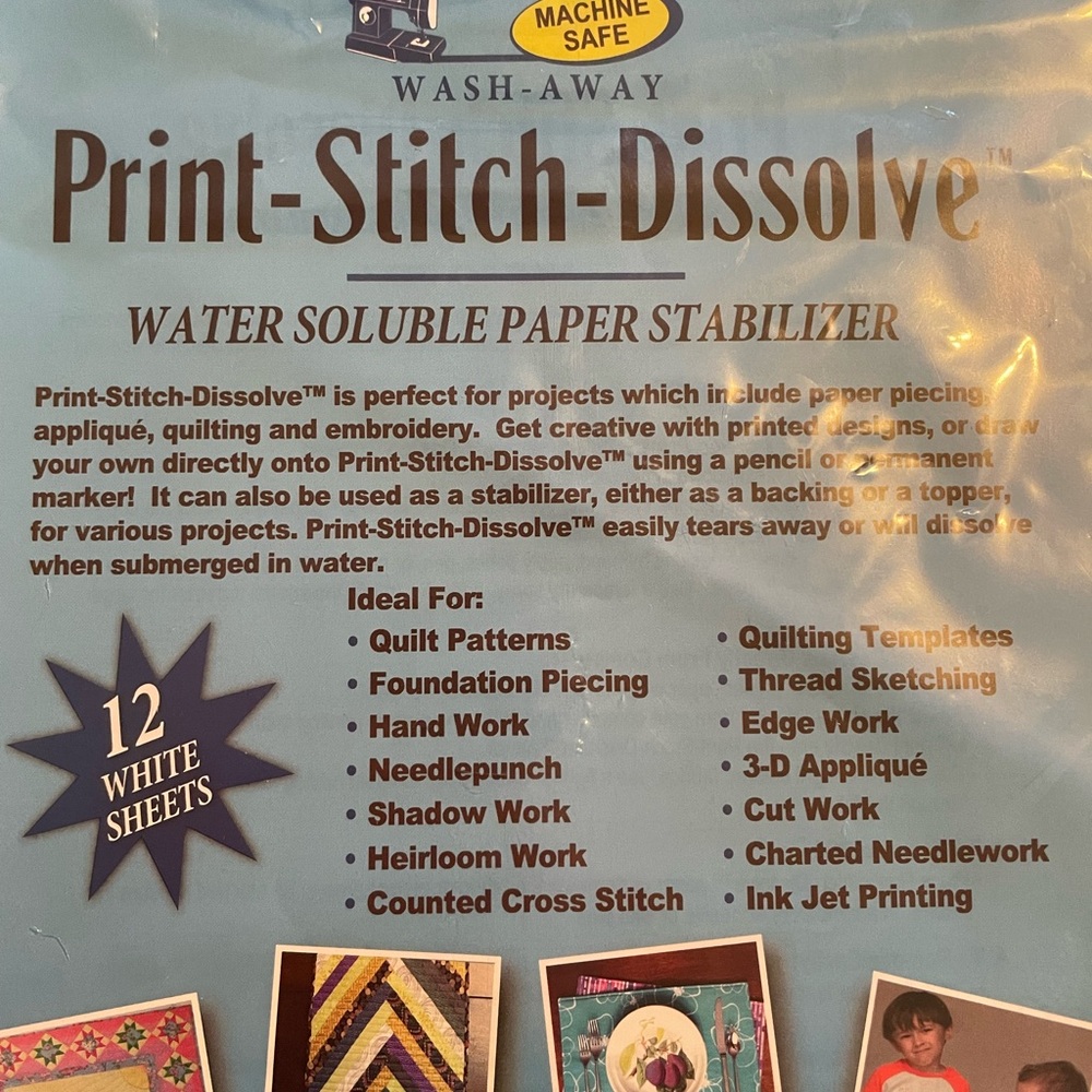 Print-Stitch-Dissolve - Picture 2 of 3